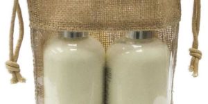 Jute Drawstring Bag with PVC Window - KDB - 005