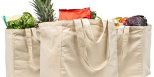 Natural Plain Grocery Shopping Cotton Tote Bag - KCT - 002