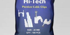 Plastic White 20mm Hi Tech Premium Cable Clip