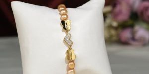 Women Little Heart CZ Pearl Bracelet