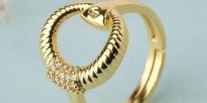 Women Sterling Golden Metallic Ring