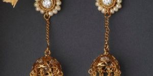Women Traditional Pearl Hanging Earrings