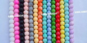 8mm Matt Round Colored Glass Beads