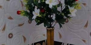 6 Inch Red Golden Glass Flower Pot