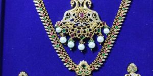 Golden Brass Gold Plated Traditional Rani Haar Set