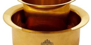 indian art villa brass handmade coffee filter