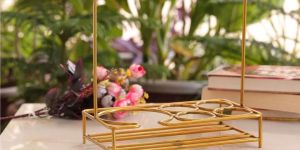 Indian Art Villa Pure Brass Kettle With 4 Glass Holding Stand