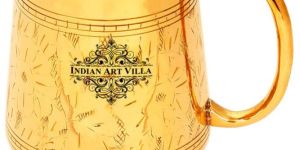 Indian Art Villa Pure Brass Mug Cup