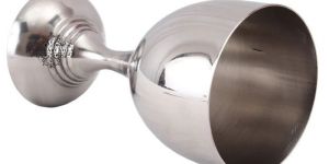 IndianArtVilla Steel Goblet Wine Glass with Stand