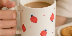 ceramic hand painted coffee mug
