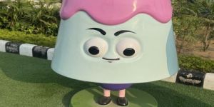 FRP Upset Cup Face Statue