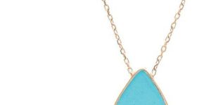 women blue rain drop silver pendants necklace