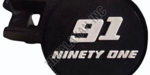 Black Round Silicone Promotional Logo Badge