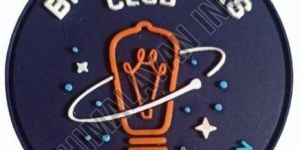 Blue Round Promotional Silicone Logo Badge