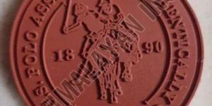 Brown Promotional Silicone Logo Badge