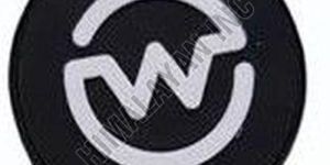 Round Black Silicone Label