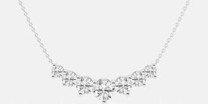 Round Modern Diamond Pendant