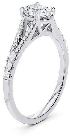 Round Shape Diamond White Gold Wedding Ring