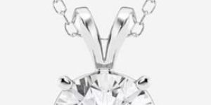 Round White Pure Diamond Pendant