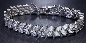 White Gold Marquise Cut Diamond Bracelet