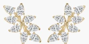 4 Carat Pear Diamond Arumey Fashion Womens Earring