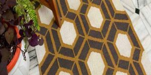 A 27 Flat Weave Viscose Durries