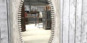 Rustic Distress Wooden Mirror Frame