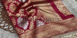 Zari Border Soft Weaving Banarasi Silk Saree