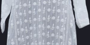 ladies georgette hand embroidery kurti