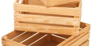 Industrial Wooden Open Frame Crates