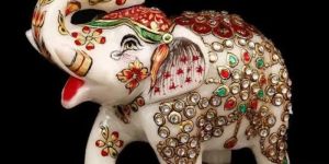 Elegant Marble Elephant Showpiece For Home Decor