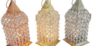 12 Inch Glass Iron Decorative Hanging Lanterns