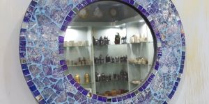 12 Inch Round Glass Mosaic Wall Mirrors
