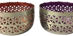 Decoratice Iron Votive Teal Light Candle Holders