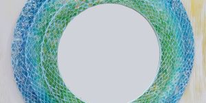 Round MDF Glass Mosaic Wall Decorative Mirrors