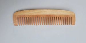 7.5inch Light Brown Neem Wood Hair Comb