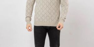 Mens Beige Woolen Sweaters