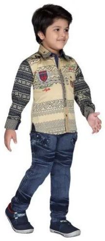 Kids Denim Shirt And Jeans Set
