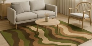 Rectangular Modern Hand Tufted Carpet