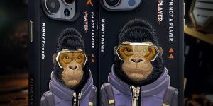 Nimmy Pet 3D Embroidery Leather PC (Hard) iPhone 15 Pro Max Phone Case