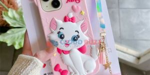 Silicone 3D Meow Chic TPU (Soft) iPhone 16 Pro Phone Case