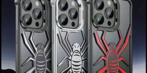 Spider Design Smart Kickstand Bumper iPhone 15 Phone Case