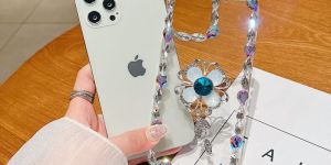 Sunflower Diamond Border Transparent iPhone 14 Phone Case