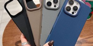 Textured Design Metal Camera Protection iPhone 16 Plus Phone Case