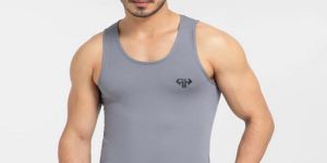 Mens Light Grey Gym Vest