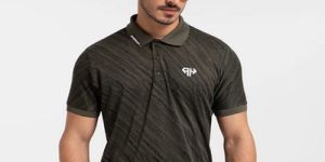 Mens Military Olive Camo Polo T-Shirts