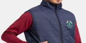 Mens Sleeveless Blue Sports Jacket