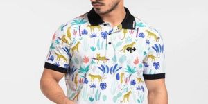 Mens Ultra Leopard Tropical Fun Polo T-Shirts