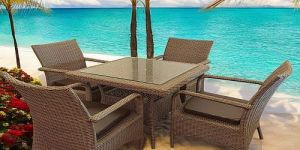 The Palm Patio Four Seater Outdoor Dining Set