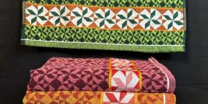 Flower Printed Cotton Bath Towel